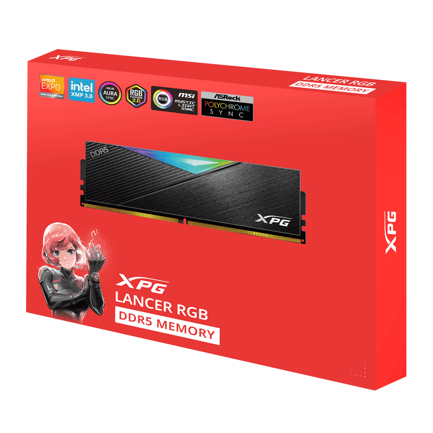 ADATA XPG LANCER 32GB(2X16GB) DDR5-5600 RGB Black | White