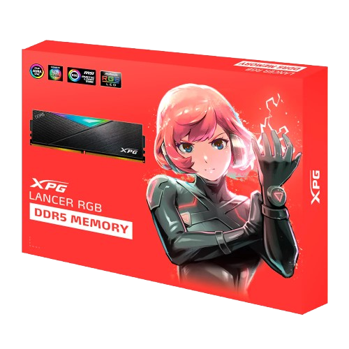 ADATA XPG LANCER 64GB(2X32GB) DDR5-6000 RGB W/HEATSINK BLACK