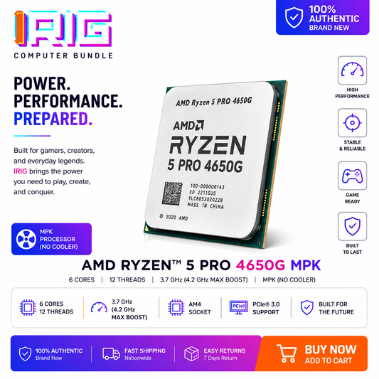 AMD RYZEN 5 PRO 4650G 6-Core 3.7 GHz (4.2 GHz MAX Boost) MPK (100-100001237BOX)