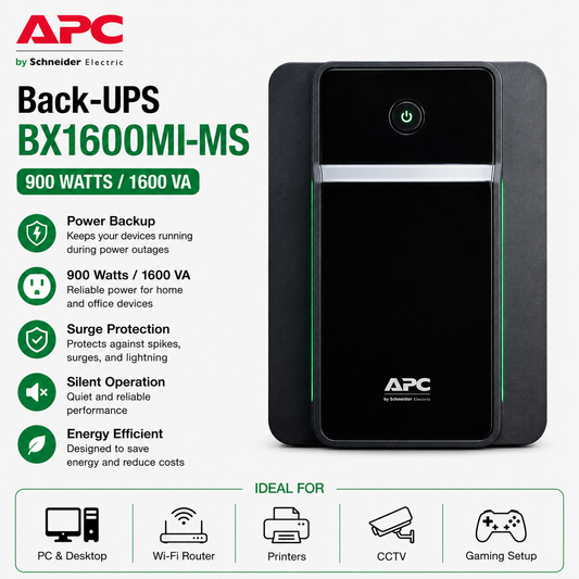 APC Back-UPS BX1600MI-MS 900WATTS/1600VA (BX1600MI-MS)