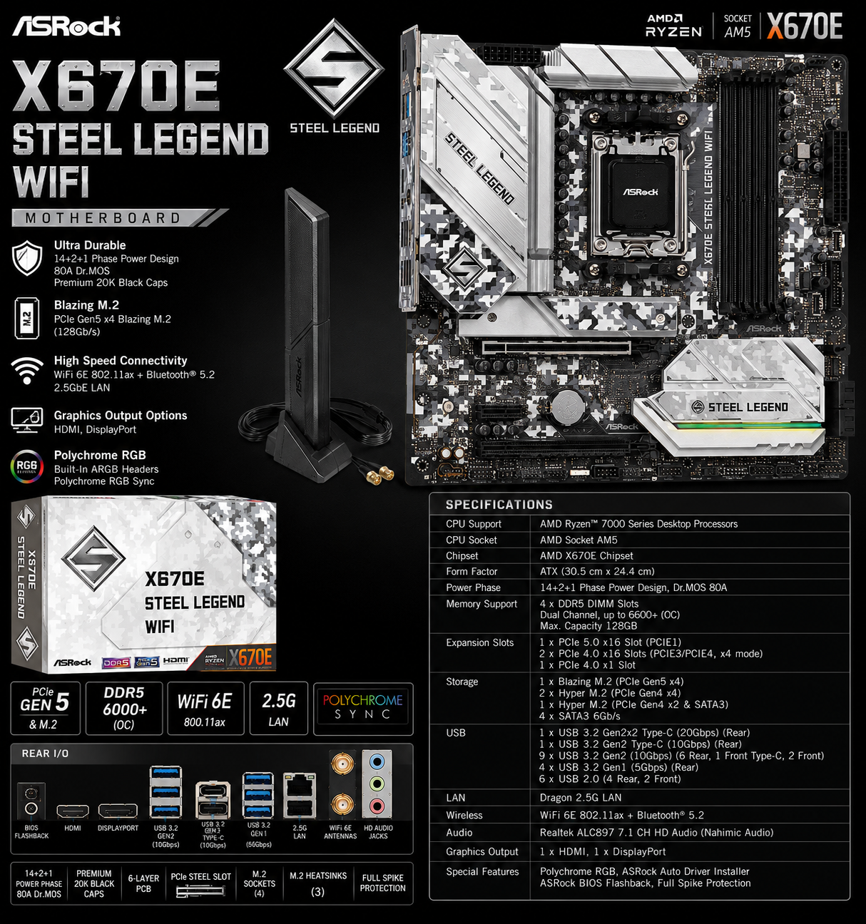 ASROCK X670E STEEL LEGEND WIFI (X670E Steel Legend WiFi)