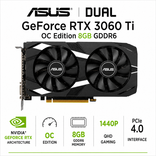 ASUS Dual GeForce RTX 3060 TI OC Edition 8GB GDDR6 (DUAL-RTX3060TI-O8G)