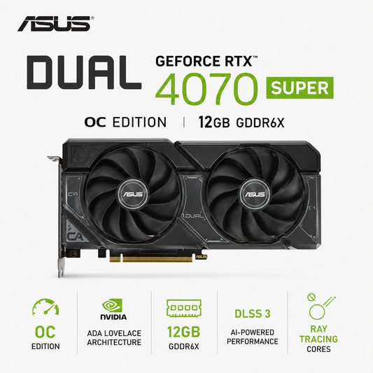 ASUS Dual GeForce RTX 4070 Super OC Edition 12GB (DUAL-RTX4070S-O12G)