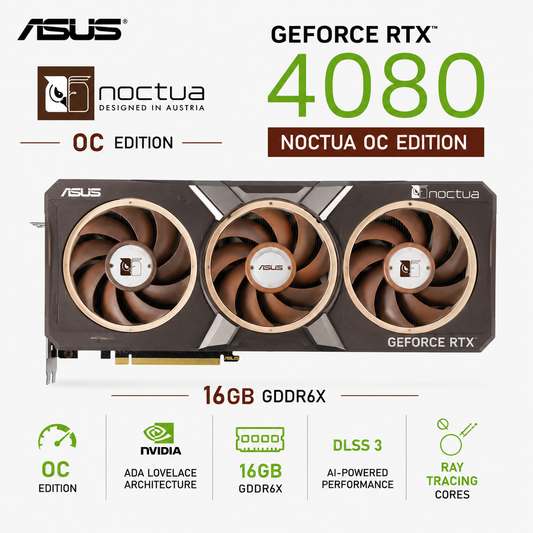 ASUS GeForce RTX 4080 16GB GDDR6X Noctua OC Edition (RTX4080-O16G-NOCTUA)