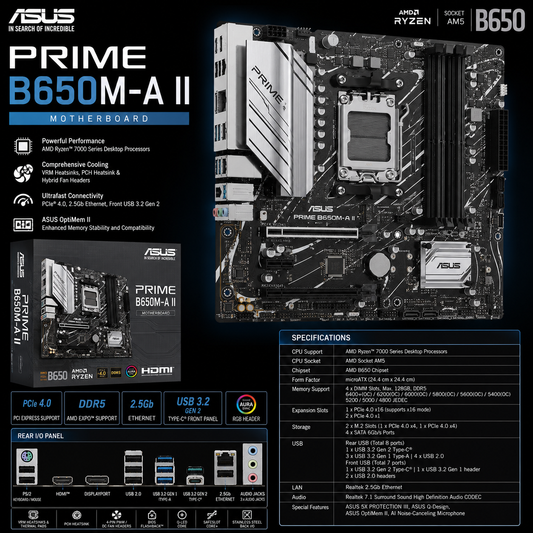 ASUS PRIME B650M-A II (PRIME-B650M-A-II)