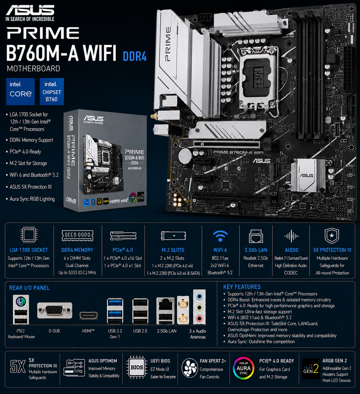 ASUS PRIME B760M-A WIFI DDR4 (PRIME-B760M-A-WIFI-D4)
