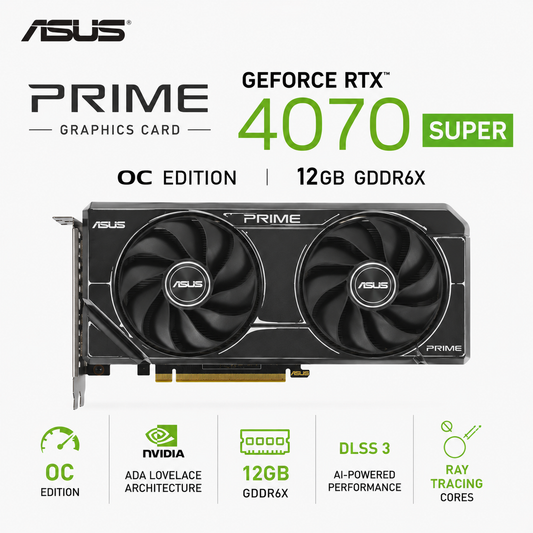 ASUS PRIME GEFORCE RTX 4070 SUPER OC EDITION 12GB GDDR6X (PRIME-RTX4070S-O12G)