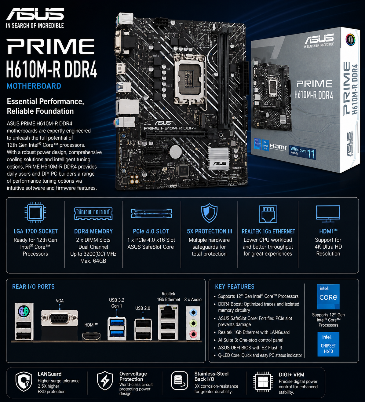 ASUS PRIME H610M-R DDR4 (PRIME-H610M-R-D4)