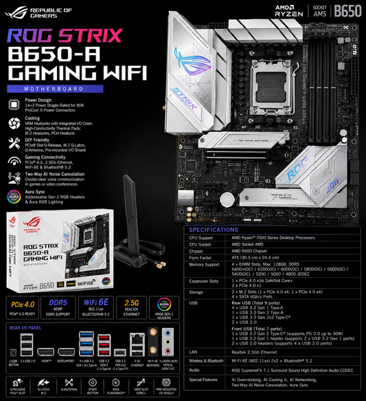 ASUS ROG STRIX B650-A GAMING WIFI (ROG-STRIX-B650-A-GAMING-WIFI)