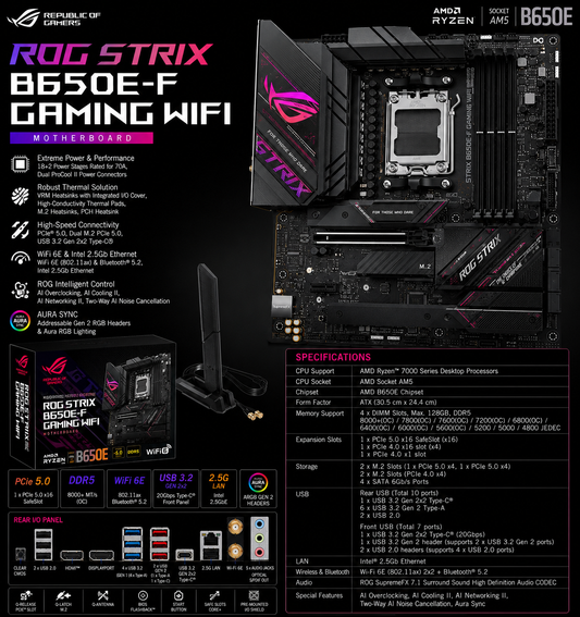 ASUS ROG STRIX B650E-F GAMING WIFI (ROG-STRIX-B650E-F-GAMING-WIFI)