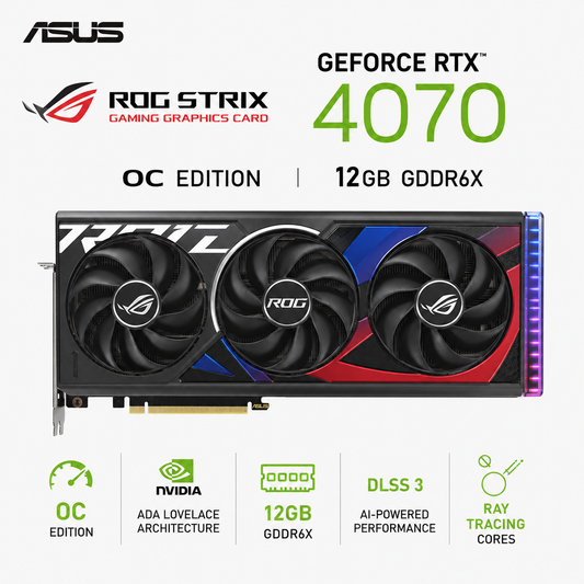 ASUS ROG Strix GeForce RTX 4070 12GB GDDR6X OC Edition (ROG-STRIX-RTX4070-O12G-GAMING)