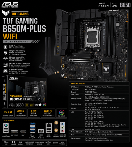 ASUS TUF GAMING B650M-PLUS WIFI (TUF-GAMING-B650M-PLUS-WIFI)