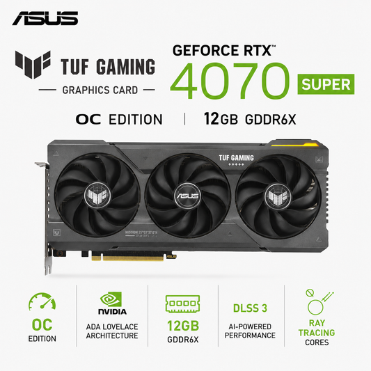 ASUS TUF GAMING GEFORCE RTX 4070 SUPER 12GB GDDR6X OC EDITION (TUF-RTX4070S-O12G-GAMING)