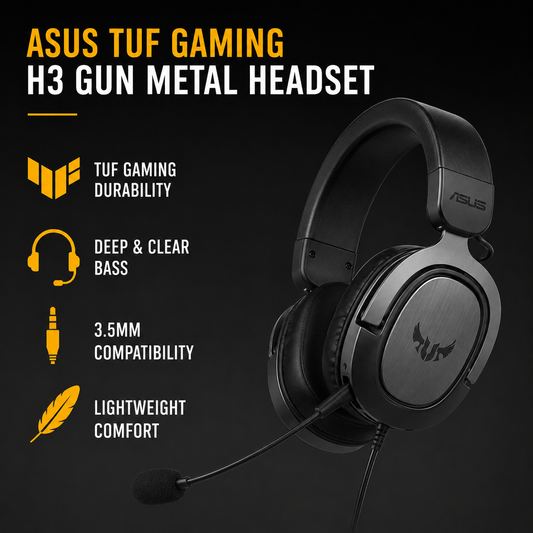 ASUS TUF GAMING H3 GUN METAL HEADSET (TUF-H3-GM)