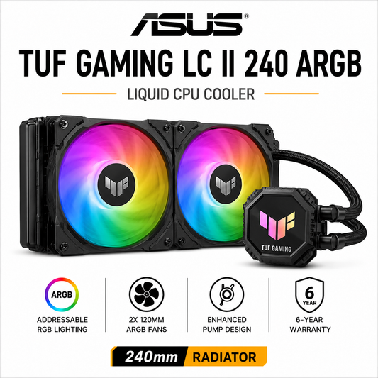 ASUS TUF GAMING LC II 240 ARGB Liquid CPU COOLER (TUF-GAMING-LC-II-240-ARGB)
