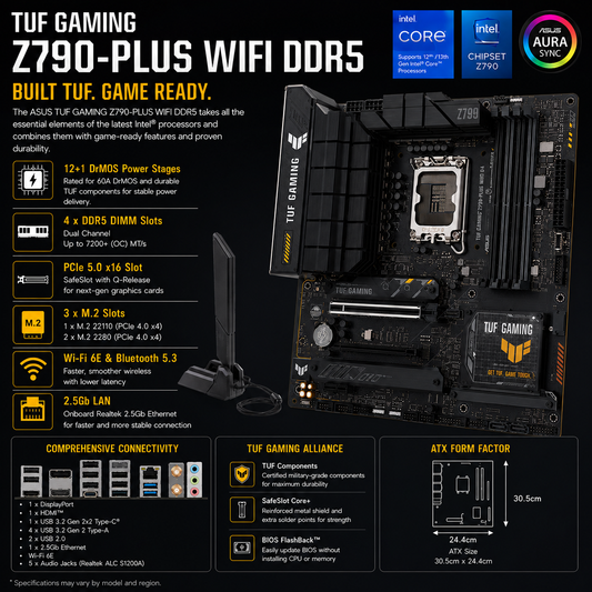 ASUS TUF GAMING Z790 PLUS WIFI DDR5 (TUF-GAMING-Z790-PLUS-WIFI-D5)
