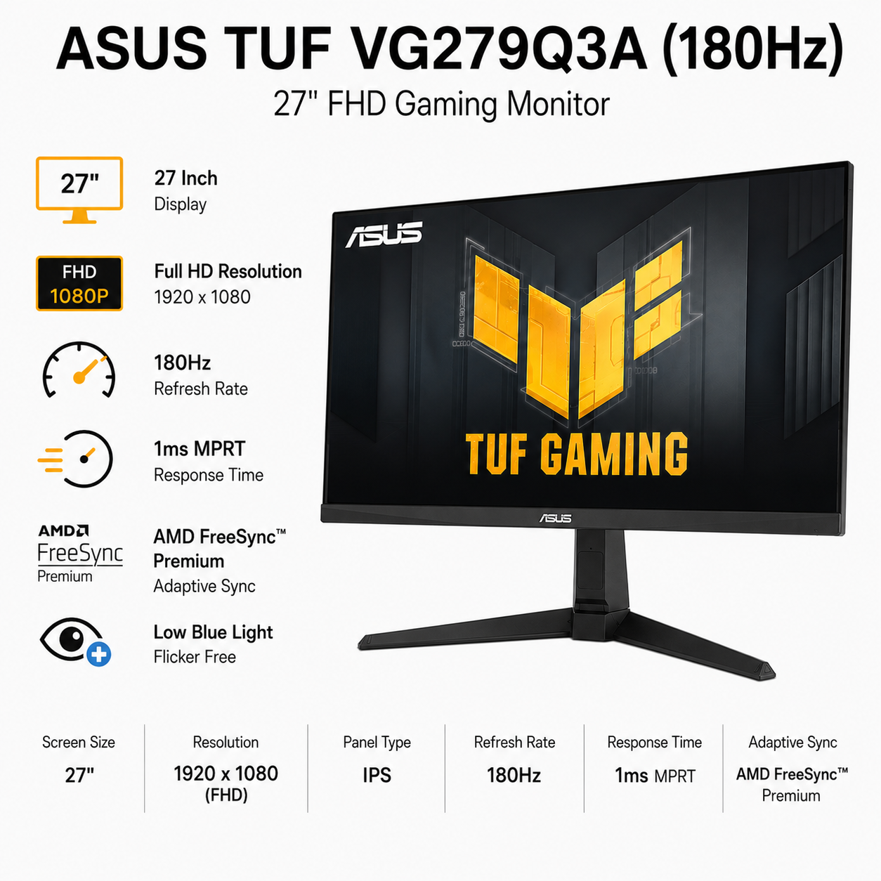 ASUS TUF VG279Q3A (180Hz) (VG279Q3A)
