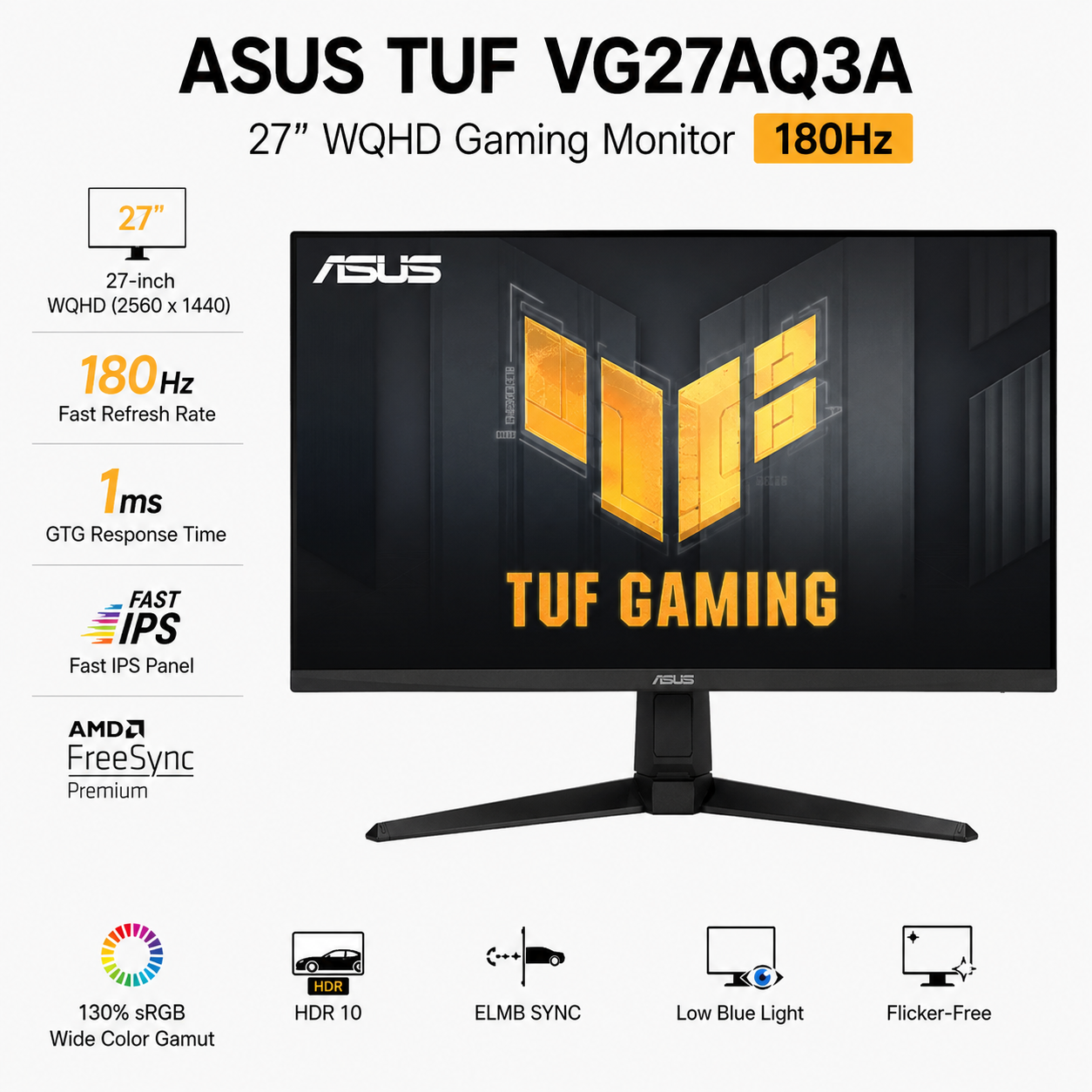 ASUS TUF VG27AQ3A (180Hz) (VG27AQ3A)