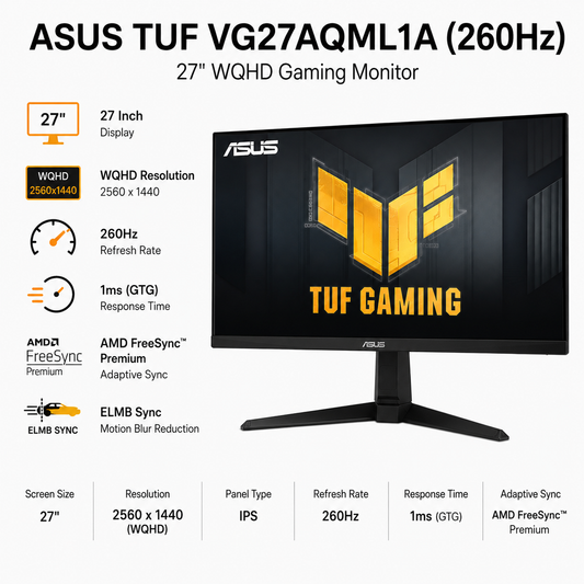 ASUS TUF VG27AQML1A (260Hz) (VG27AQML1A)