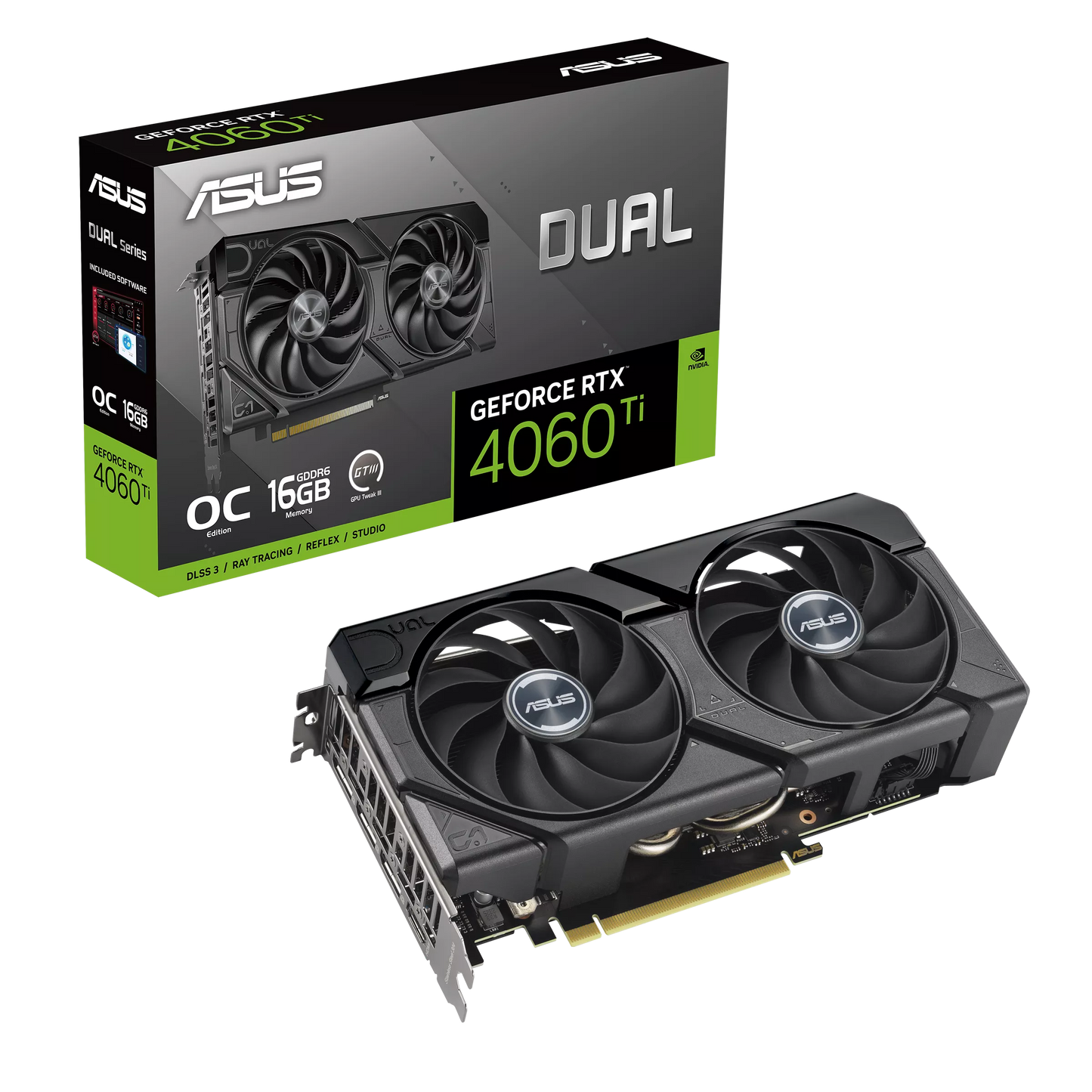 ASUS DUAL GEFORCE RTX 4060 TI EVO OC EDITION 16GB GDDR6