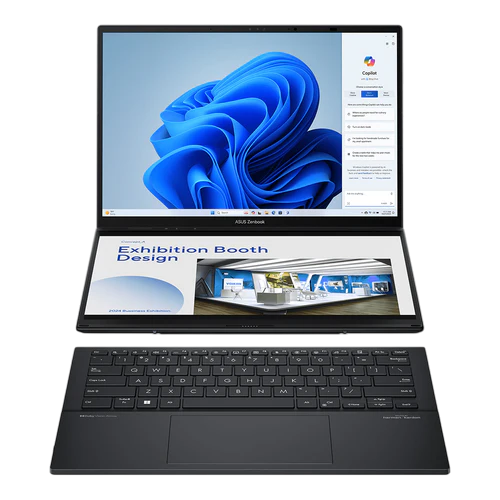 ASUS Zenbook DUO (2024) UX8406 UX8406MA-PZ221WSM (Inkwell Gray) | Ultra 7 155U | 32GB | 1TB | Intel® Arc™ Graphics | W11 H&S '21+M365 | 14"3K touch OLED