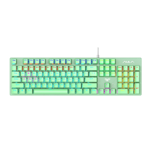 AULA S2022 Blue Switch Mechanical Gaming Keyboard - Green