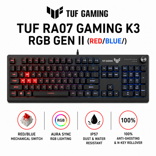 Asus TUF RA07 GAMING K3 RGB GEN II (RED/BLUE/) (RA07)