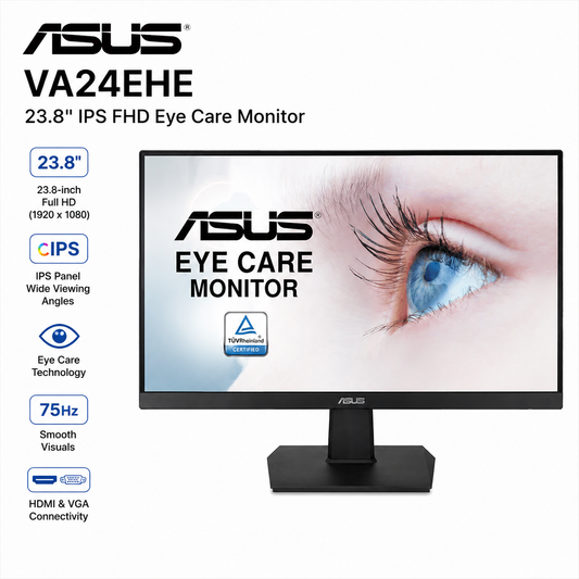Asus VA24EHE 23.8" IPS FHD Eye Care Monitor (VA24EHE)