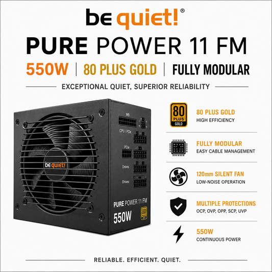 Be Quiet! Pure Power 11 FM - 550W 80 Plus Gold Fully Modular (BN318)