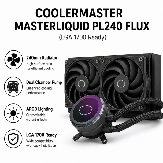 COOLERMASTER MASTERLIQUID PL240 FLUX (LGA 1700 Ready) (MLY-D24M-A23PZ-R1)