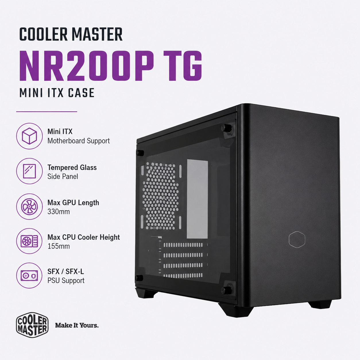 COOLERMASTER NR200P TG Case (MCB-NR200P-KGNN-S00)