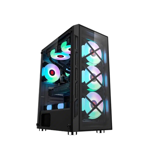 COOLMAN ROGER TG Case w/3pcs Color Fans - Black