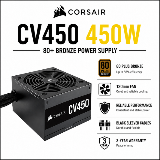 CORSAIR CV450 450W 80+ Bronze PSU (CP-9020209-NA)