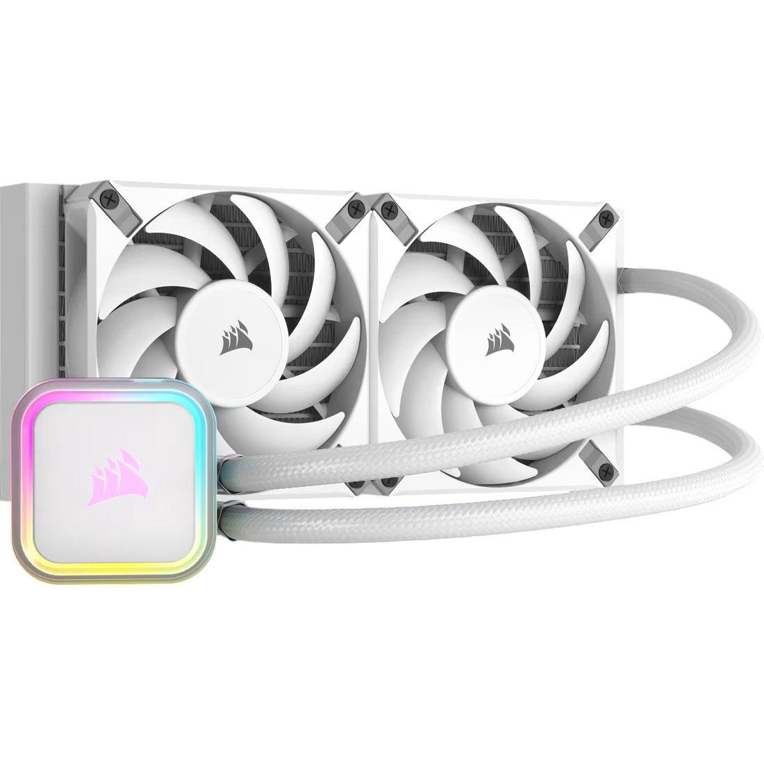 CORSAIR iCUE H100i RGB ELITE Liquid CPU Cooler - White