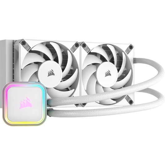 CORSAIR iCUE H100i RGB ELITE Liquid CPU Cooler - White