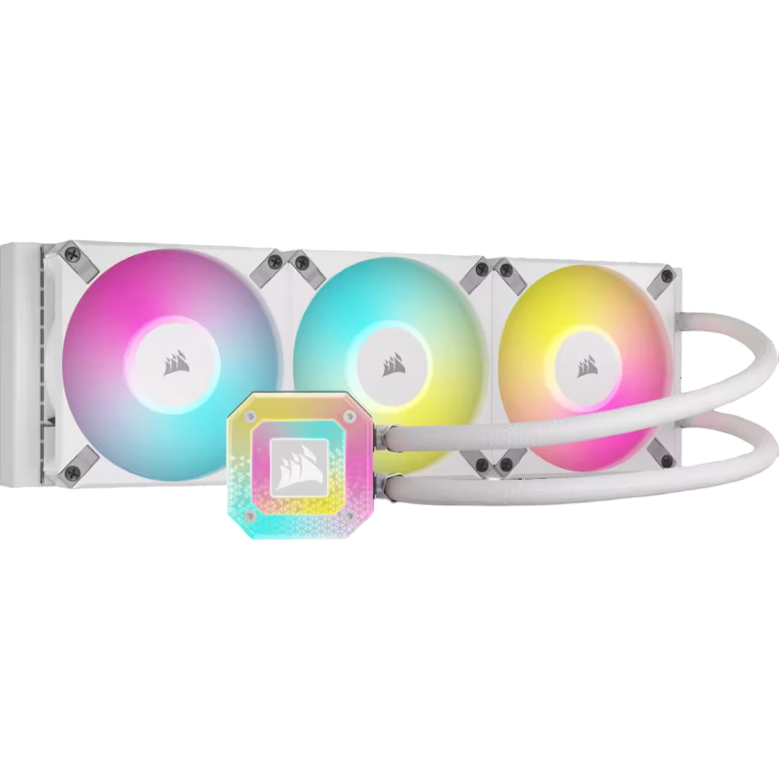 CORSAIR iCUE H150i ELITE CAPELLIX XT 360MM RADIATOR LIQUID CPU COOLER - WHITE