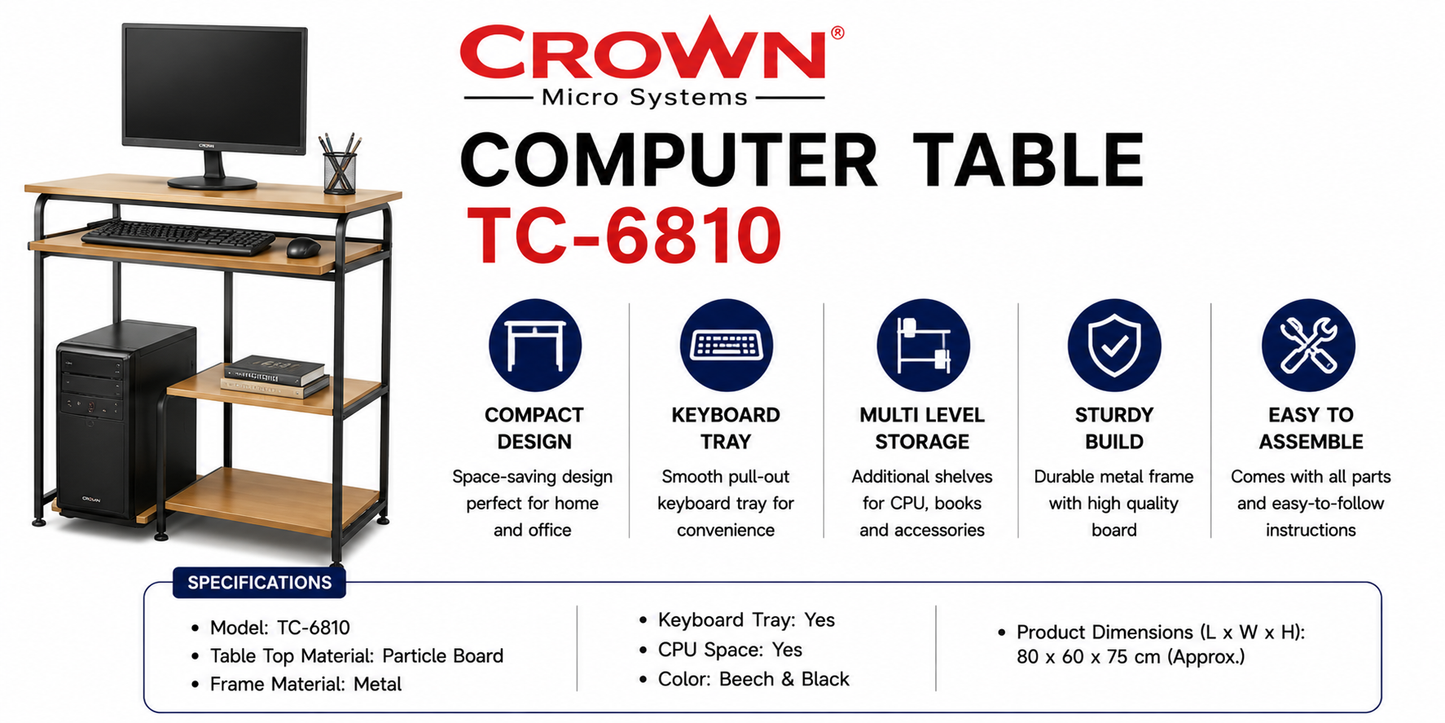 Crown Computer Table TC-6810 (CT16G56C46U5)