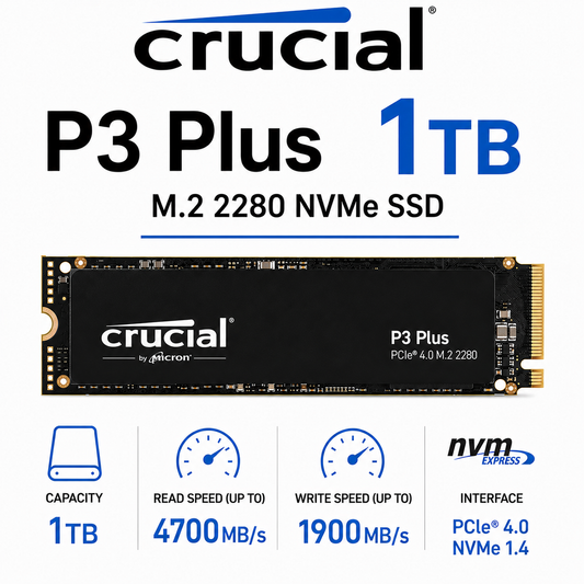 Crucial P3 Plus 1TB M.2 2280 NVMe SSD (CT2000P3PSSD8)