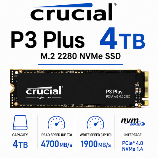 Crucial P3 Plus 4TB M.2 2280 NVMe SSD (CT500P3PSSD8)