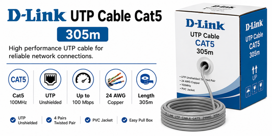 D-Link UTP Cable Cat5 305m (NCB-C6UBLUR-305)