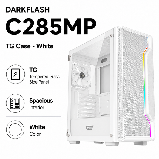 DARKFLASH C285MP TG Case White (C285P-BK)