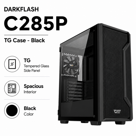 DARKFLASH C285P TG Case Black (C285P-WH)