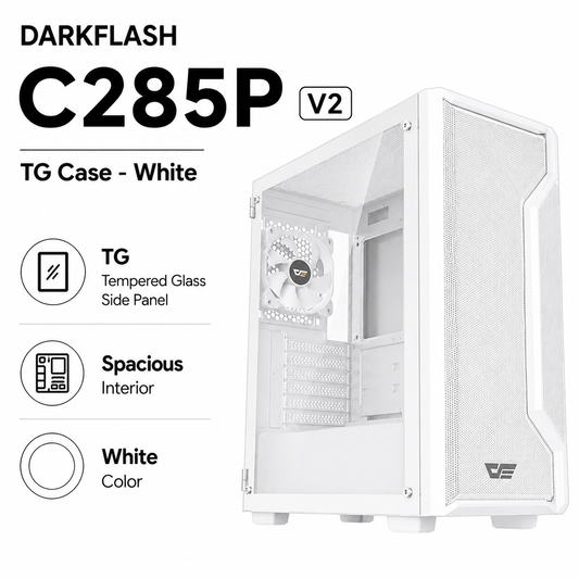 DARKFLASH C285P V2 TG Case White (C6MS-3IN1-BL)
