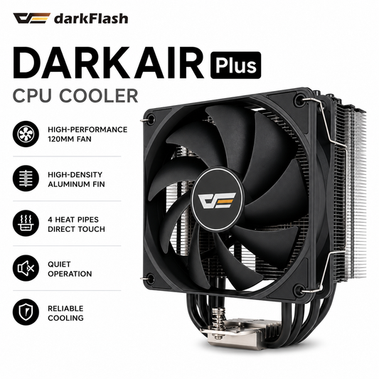 DARKFLASH DARKAIR Plus BLACK CPU Cooler (DK150-BK)