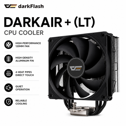 DARKFLASH DARKAIR + (LT) CPU Cooler - black (DARKAIR-PLUS-LT-WHITE)