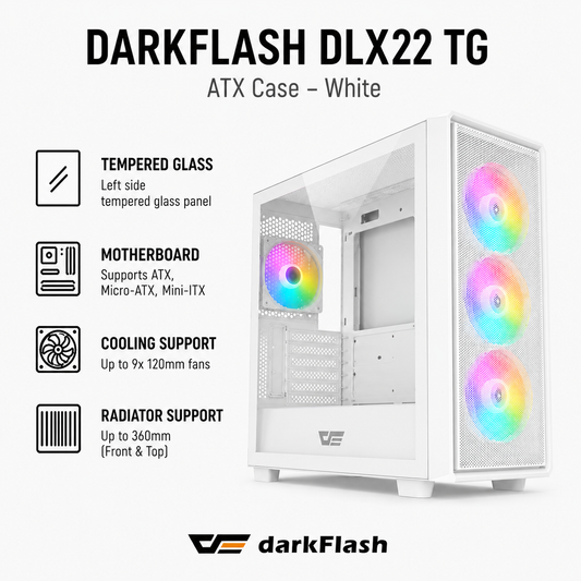 DARKFLASH DLX22 TG Case - white (DLZ31)