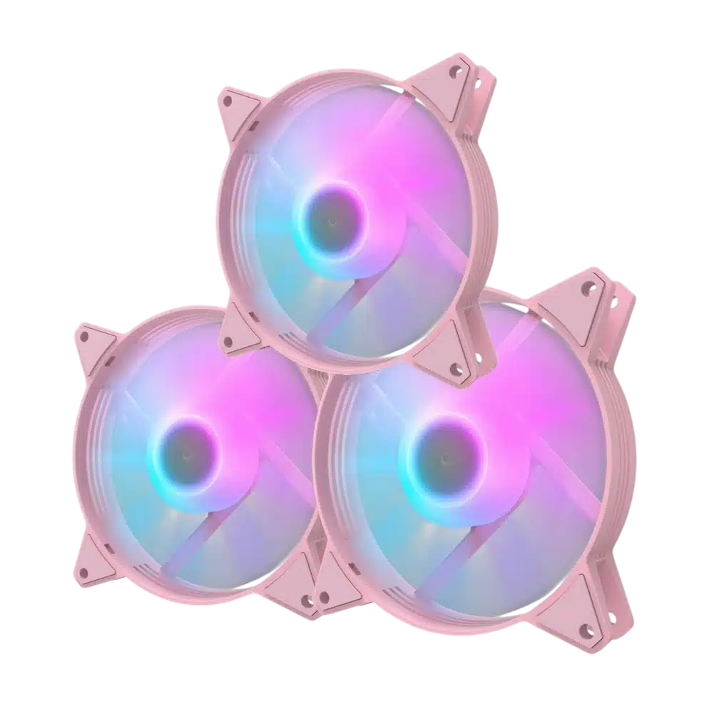 DARKFLASH C6MS RGB 3in1 (3x120mm) Case Fan - pink
