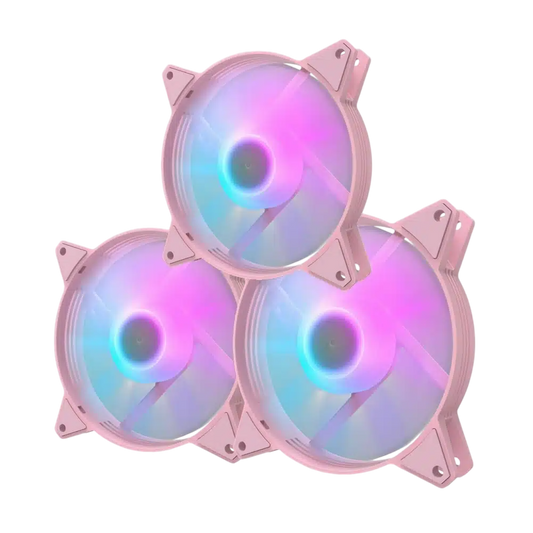 DARKFLASH C6MS RGB 3in1 (3x120mm) Case Fan - pink