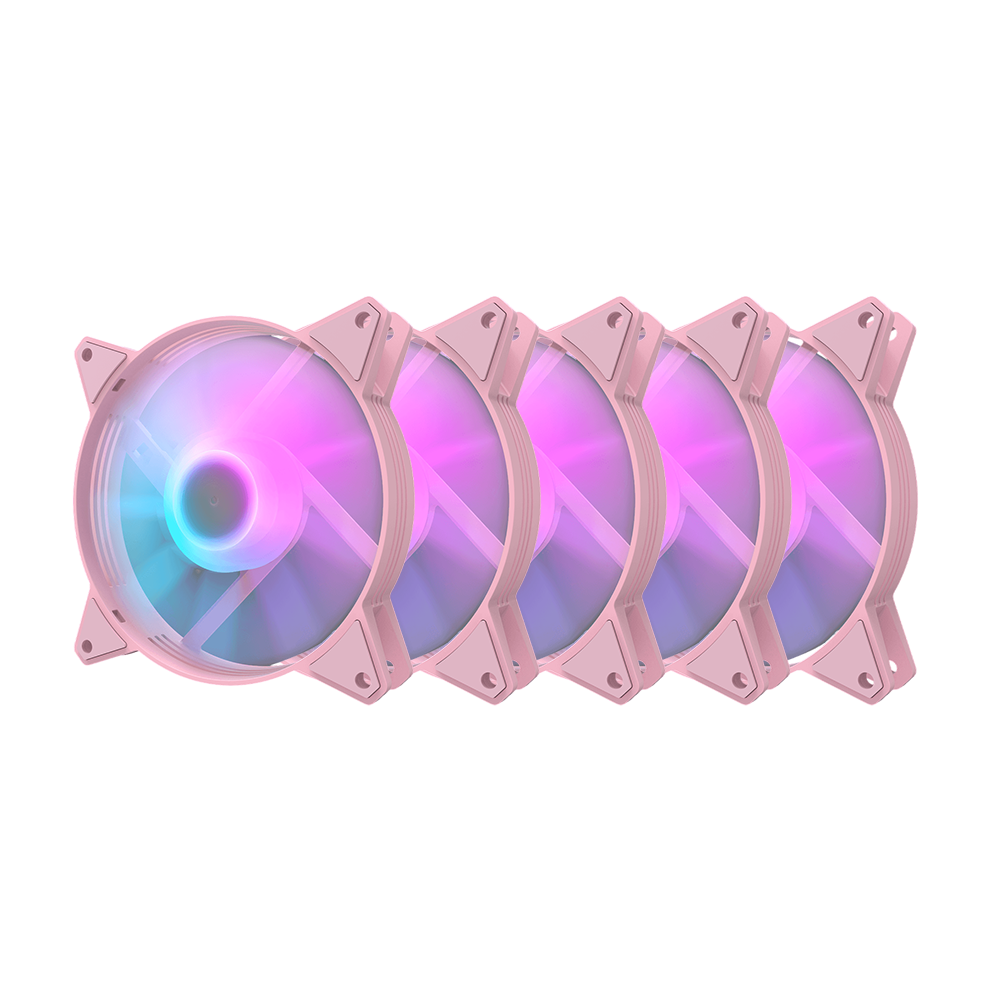 DARKFLASH C6MS RGB 5in1 (5x120mm) Case Fan - pink