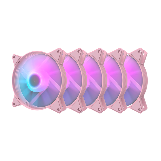 DARKFLASH C6MS RGB 5in1 (5x120mm) Case Fan - pink